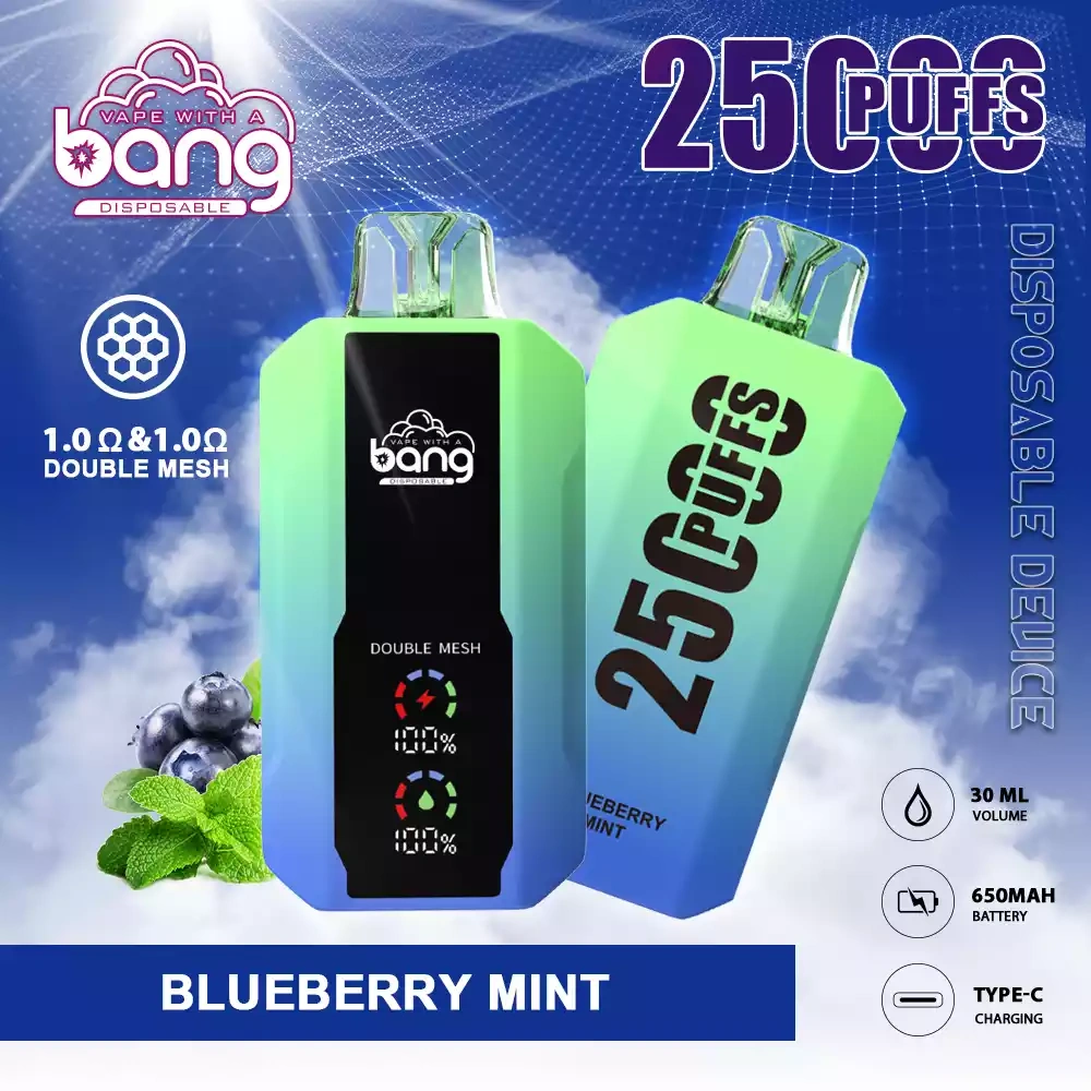Bang 25000 25K Puffs Vape BLUEBERRY MINT Bang 25000 25K Puffs Vape BLUEBERRY MINT