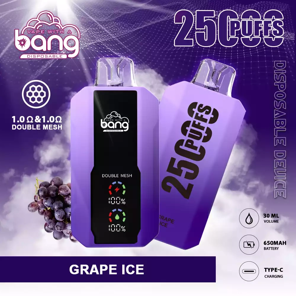 Bang 25000 25K Puffs Vape GRAPE ICE Bang 25000 25K Puffs Vape GRAPE ICE