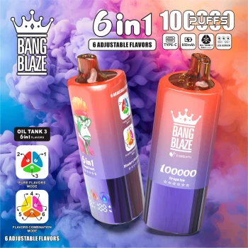 Bang Blaze 100000 Puffs 6 in 1 Flavors 100K Disposable Vape