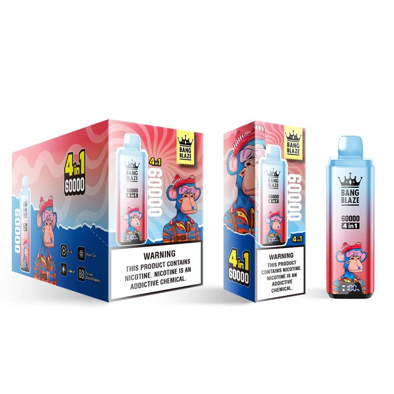 Bang Blaze 60K Puffs 4-in-1 Disposable Vape Energy Drink & Strawberry Banana & Mango Peach Apricot & Passion Fruit Kiwi Lime Bang Blaze 60K Puffs 4-in-1 Disposable Vape Energy Drink & Strawberry Banana & Mango Peach Apricot & Passion Fruit Kiwi Lime