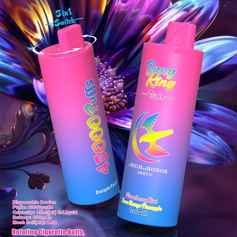 Bang King 45K 45000 Puffs Triple 3 in 1 Flavor Vape Strawberry Kiwi & Sour Mango Pineapple & Red Bull Bang King 45K 45000 Puffs Triple 3 in 1 Flavor Vape Strawberry Kiwi & Sour Mango Pineapple & Red Bull