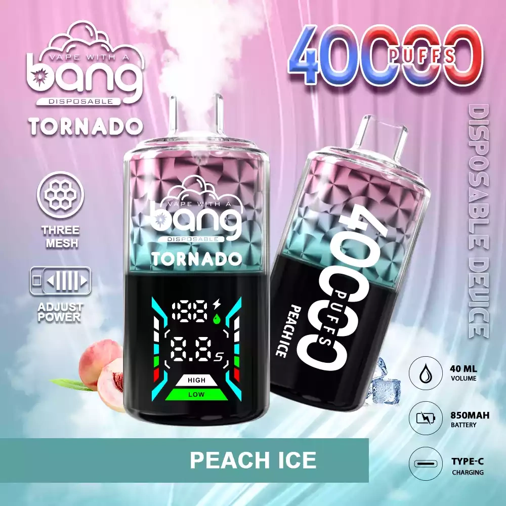Bang Tornado 40K 40000 Puffs PEACH ICE Bang Tornado 40K 40000 Puffs PEACH ICE