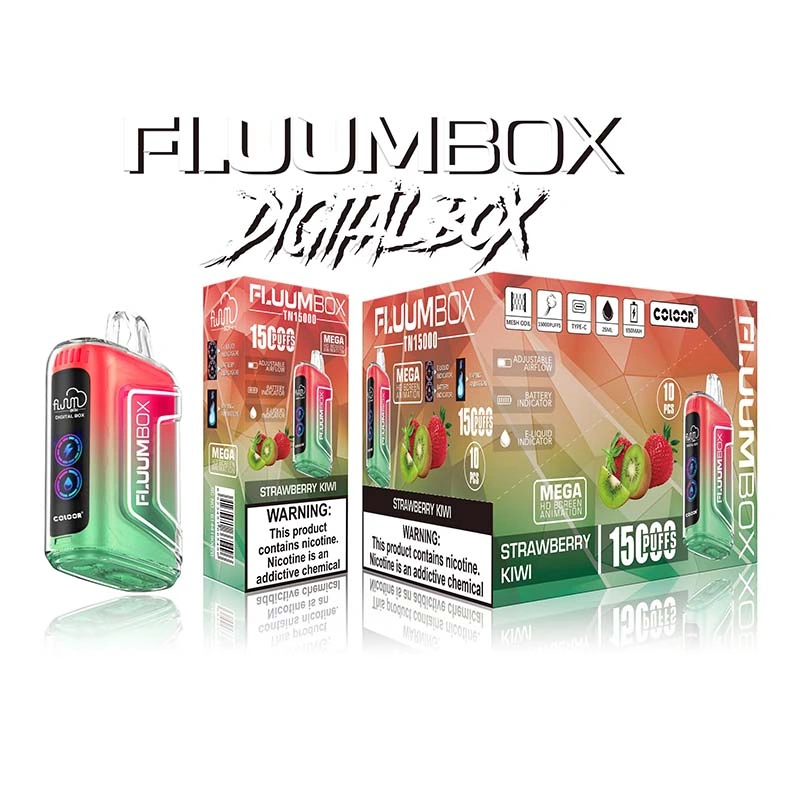 FLUUM Box Screen 15K 15000 Puffs Disposable Vape Strawberry Kiwi FLUUM Box Screen 15K 15000 Puffs Disposable Vape Strawberry Kiwi
