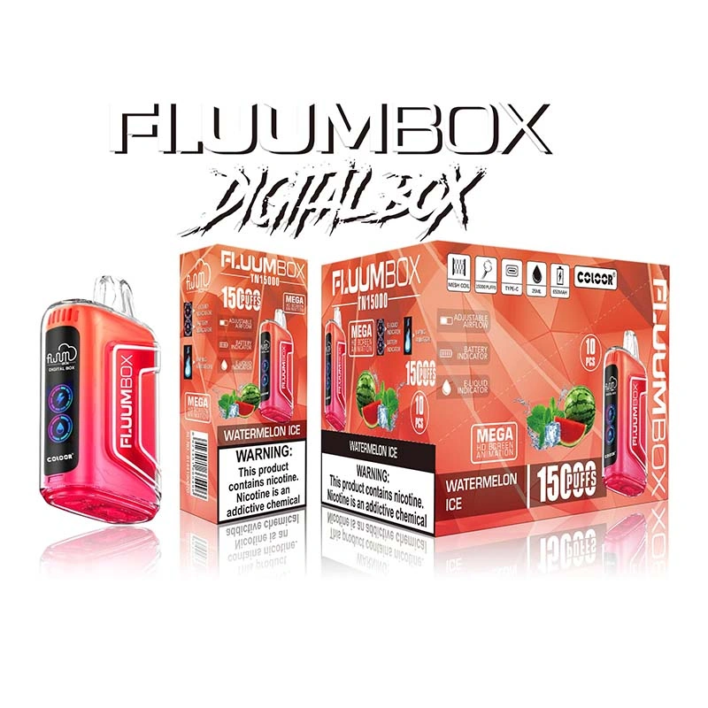 FLUUM Box Screen 15K 15000 Puffs Disposable Vape Watermelon Ice FLUUM Box Screen 15K 15000 Puffs Disposable Vape Watermelon Ice