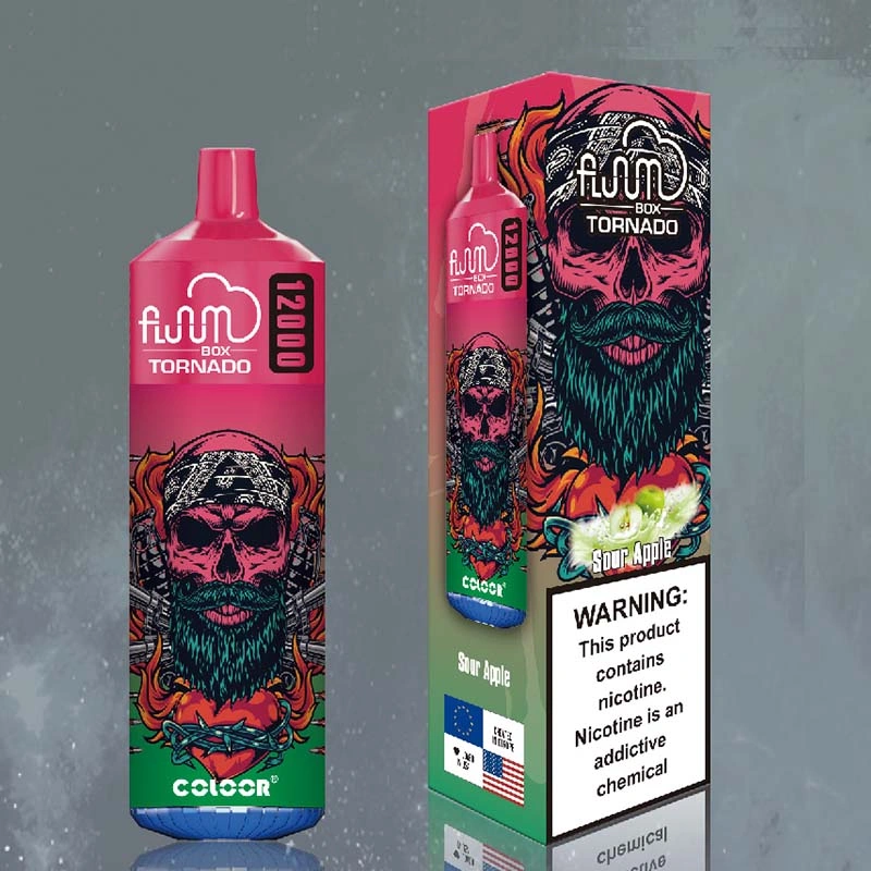 FLUUM Box Tornado 12K 12000 Puffs Vape Sour Apple FLUUM Box Tornado 12K 12000 Puffs Vape Sour Apple