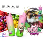 Bang King Triple 100K Vape 3-in-1 Flavor Watermelon & Strawberry Ice Cream & Triple Melon