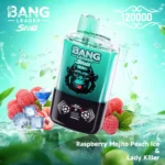 Bang Leader 120K Puffs Disposable Vape 2-in-1 Flavors Magnetic Slide Switch Smart Screen