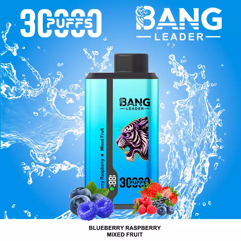 Bang Leader 30000 Puffs Disposable Vape 2-in-1 Dual Flavor Blueberry Raspberry & Mixed Fruits Bang Leader 30000 Puffs Disposable Vape 2-in-1 Dual Flavor Blueberry Raspberry & Mixed Fruits