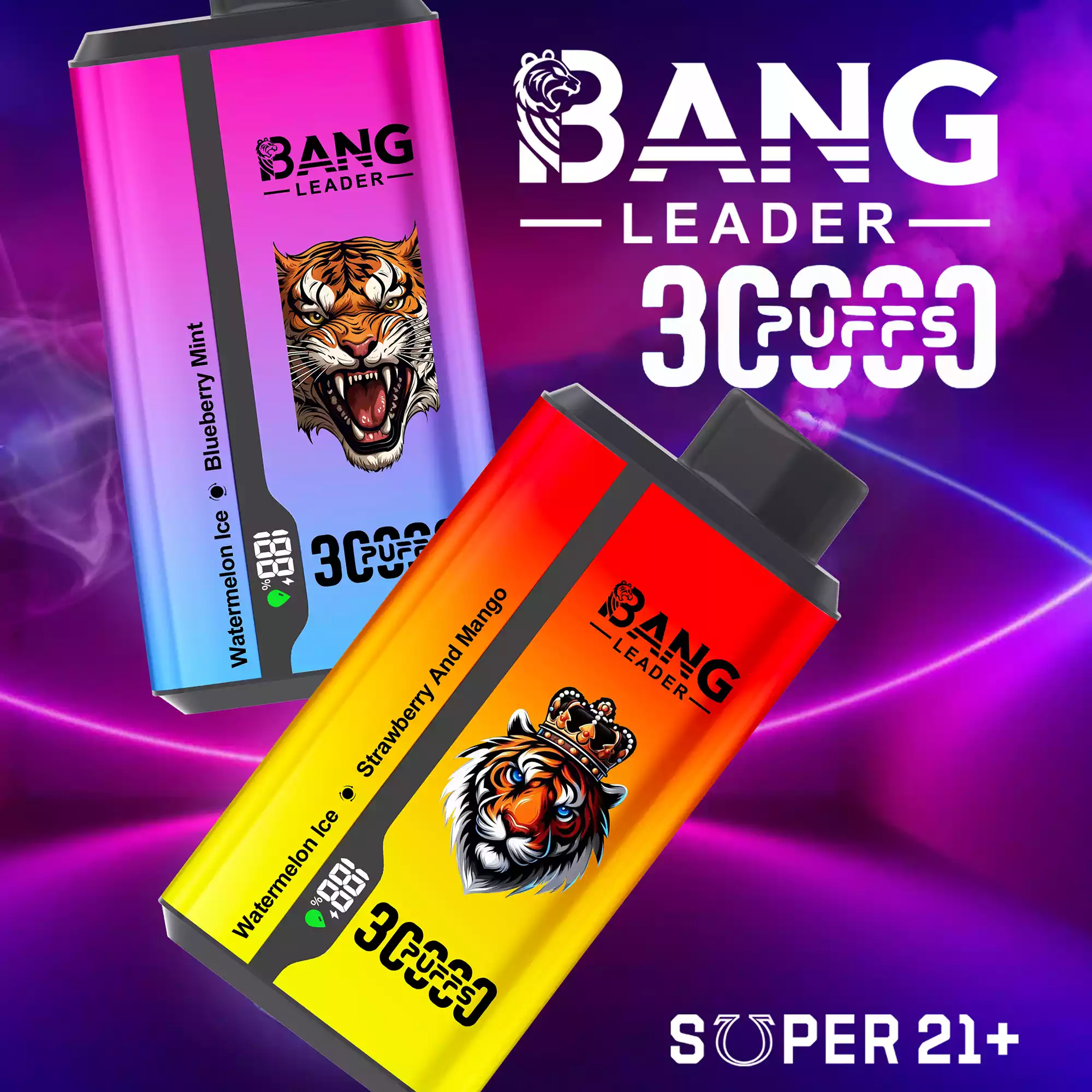Bang Leader 30000 Puffs Disposable Vape 2-in-1 Dual Flavor Bang Leader 30000 Puffs Disposable Vape 2-in-1 Dual Flavor