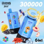 Bang Leader 300000 Puffs Disposable Vape 6-in-1 Flavors Hexagonal Design Smart Screen