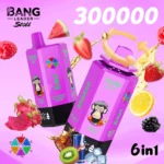Bang Leader 300000 Puffs Disposable Vape 6-in-1 Flavors Hexagonal Design Smart Screen