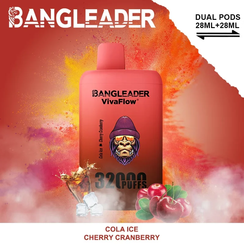 Bang Leader 32K Vape Dual Flavor 32000 Puffs Disposable Vape EU Warehouse Fast Shipping Cola Ice & Cherry Cranberry Bang Leader 32K Vape Dual Flavor 32000 Puffs Disposable Vape EU Warehouse Fast Shipping Cola Ice & Cherry Cranberry