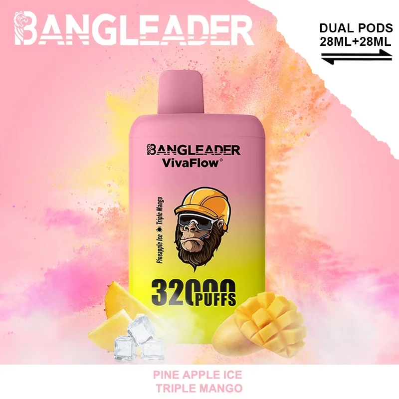 Bang Leader 32K Vape Dual Flavor 32000 Puffs Disposable Vape EU Warehouse Fast Shipping Pineapple Ice & Triple Mango Bang Leader 32K Vape Dual Flavor 32000 Puffs Disposable Vape EU Warehouse Fast Shipping Pineapple Ice & Triple Mango