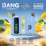 Bang Leader 50K Vape Dual Flavor 50000 Puffs Disposable Vaep Turbo Mode Smart Screen EU Warehouse Apple Pear & Kiwi Passionfruit Guava