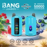 Bang Leader 50K Vape Dual Flavor 50000 Puffs Disposable Vaep Turbo Mode Smart Screen EU Warehouse Apple Pear & Kiwi Passionfruit Guava
