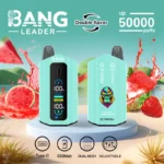 Bang Leader 50K Vape Dual Flavor 50000 Puffs Disposable Vaep Turbo Mode Smart Screen EU Warehouse Apple Pear & Kiwi Passionfruit Guava